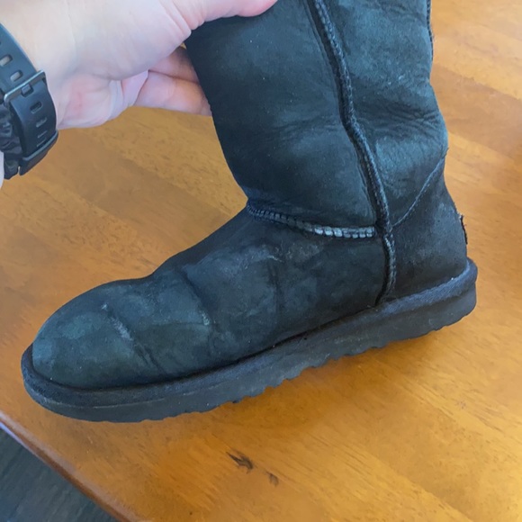 UGG Tall Bailey Button Boot 6 GUC Black - Picture 15 of 16